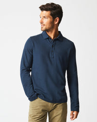 Billy Reid Herringbone LS Polo