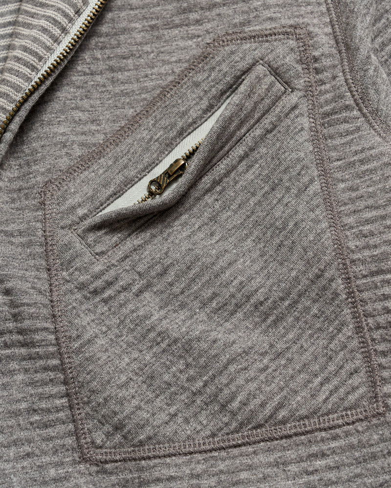 Billy Reid Quilted Quarter-Zip Mock Neck Sweater