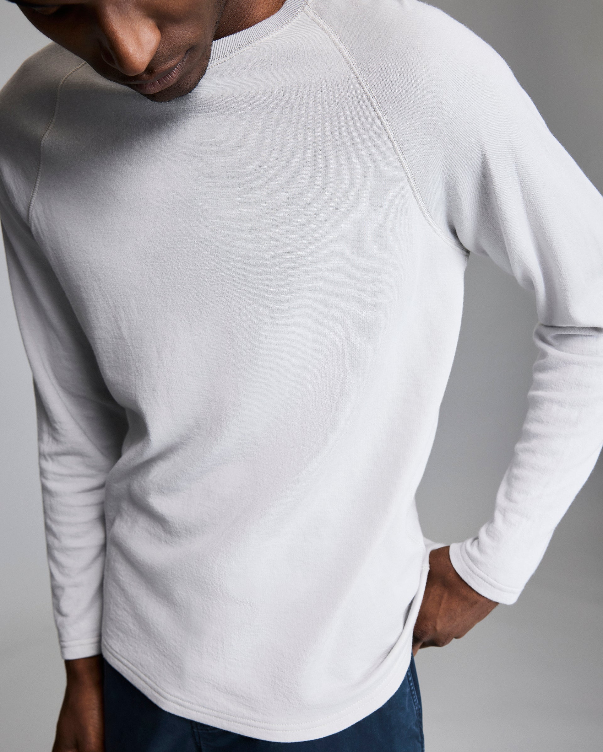 Billy Reid Sueded Cotton LS Crew
