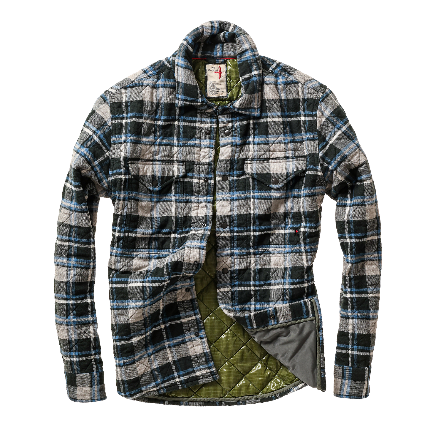 Relwen Quilted Flannel Shirt Jacket