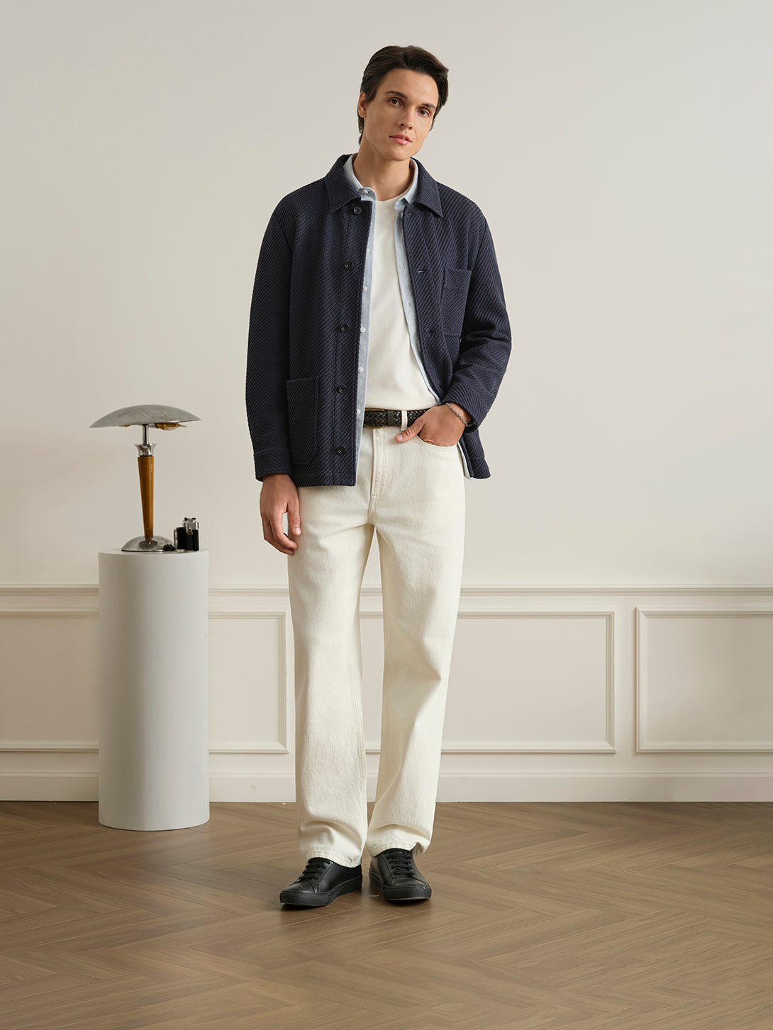 ONS Remi Rattan Textured Shirt Jacket
