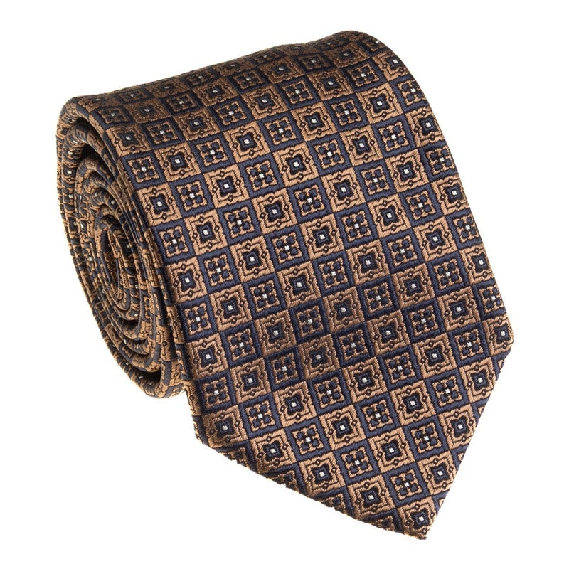 Geoff Nicholson Silk Foulard Woven Pattern Tie