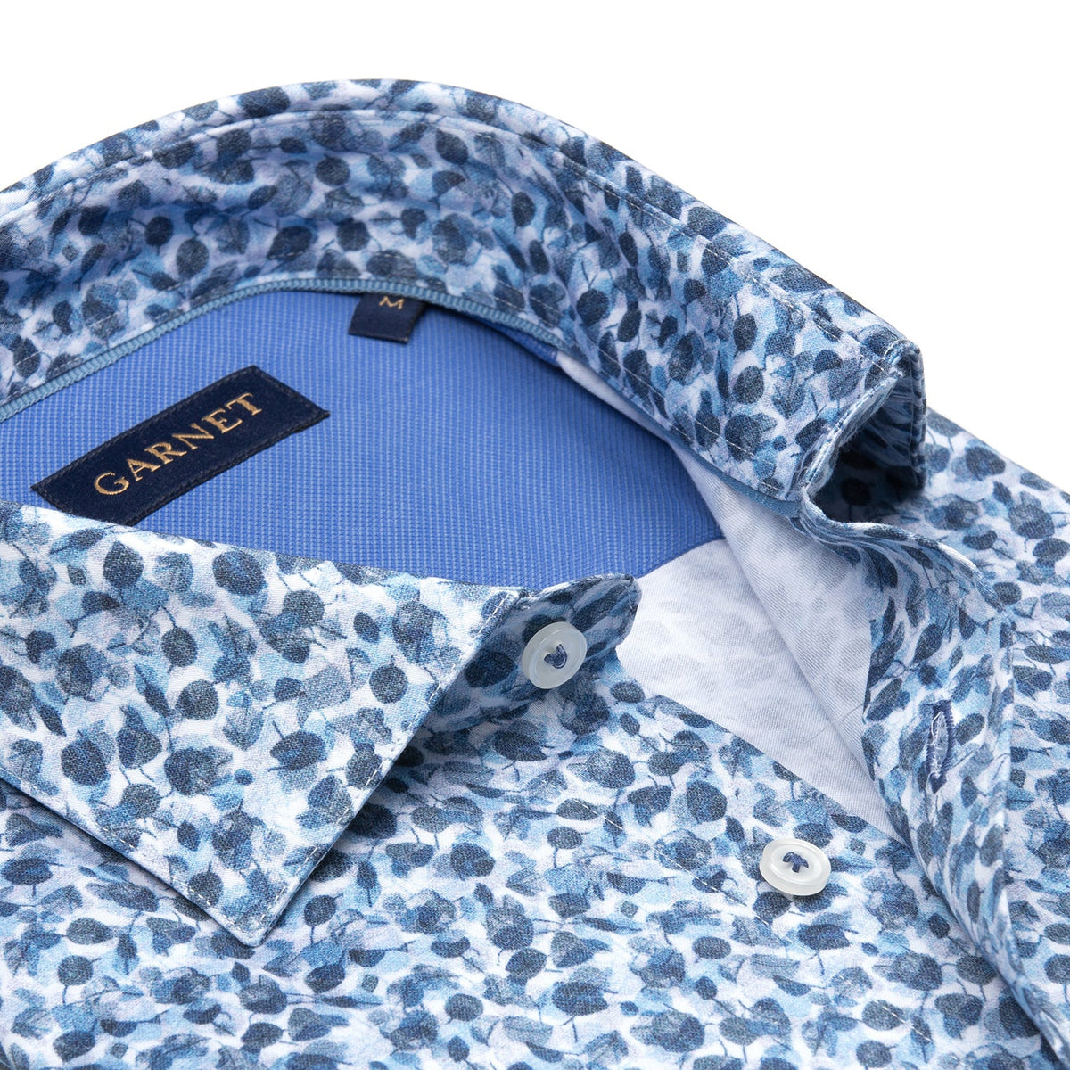 Garnet Floral Print Knit Cotton LS Shirt