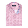 Garnet Geo Diamond Print Cotton SS Shirt