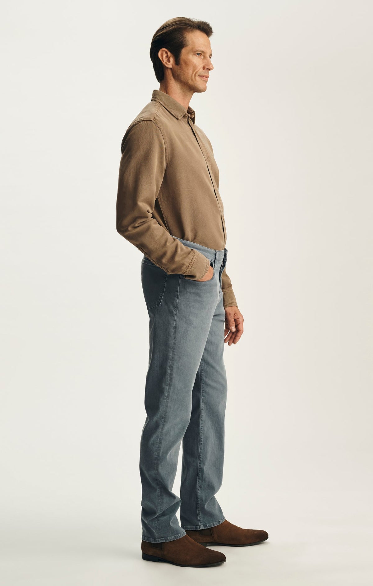 34 Heritage Courage Straight Fit Stone Wash Jeans
