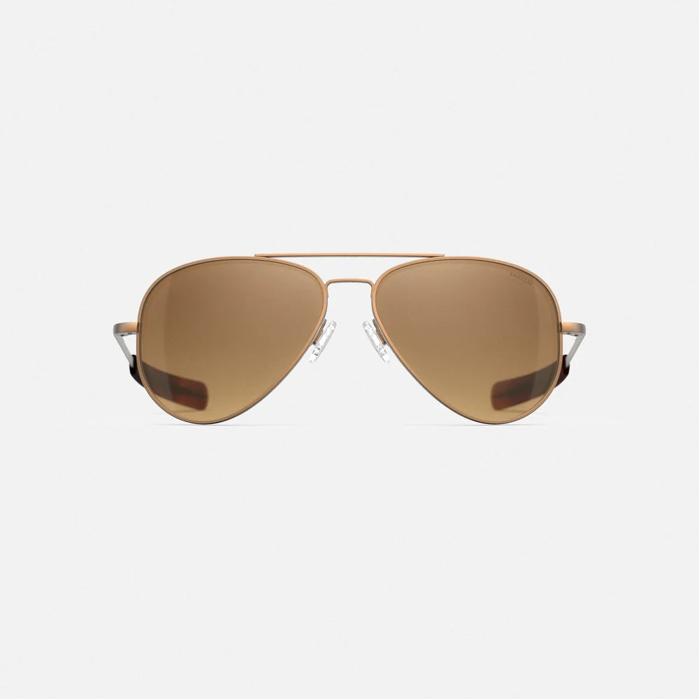 Randolph Engineering Concorde 22k Satin Chocolate Gold Sunglasses