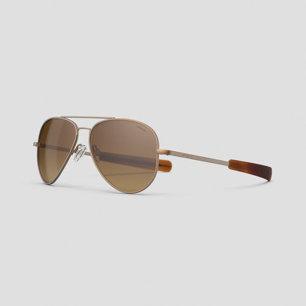 Randolph Engineering Concorde 22k Satin Chocolate Gold Sunglasses