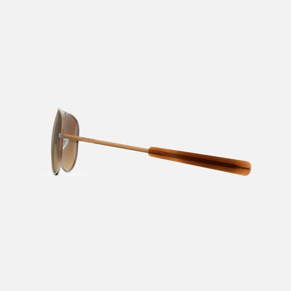 Randolph Engineering Concorde 22k Satin Chocolate Gold Sunglasses