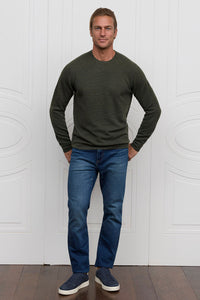 Raffi Sterling Extrafine Merino Waffle LS Crew
