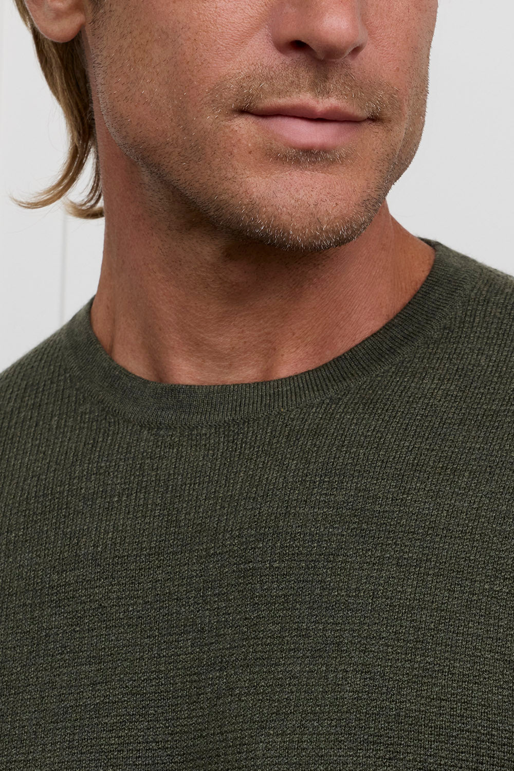 Raffi Sterling Extrafine Merino Waffle LS Crew