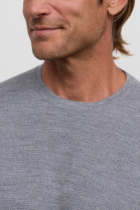Raffi Sterling Extrafine Merino Waffle LS Crew