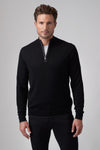 Raffi Palmer Quarter Zip Mock Neck Merino Wool Sweater