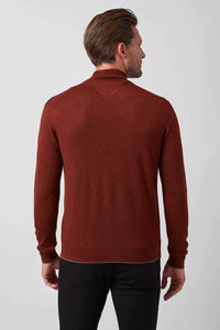 Raffi Quarter Zip Mock Neck Merino Wool Sweater