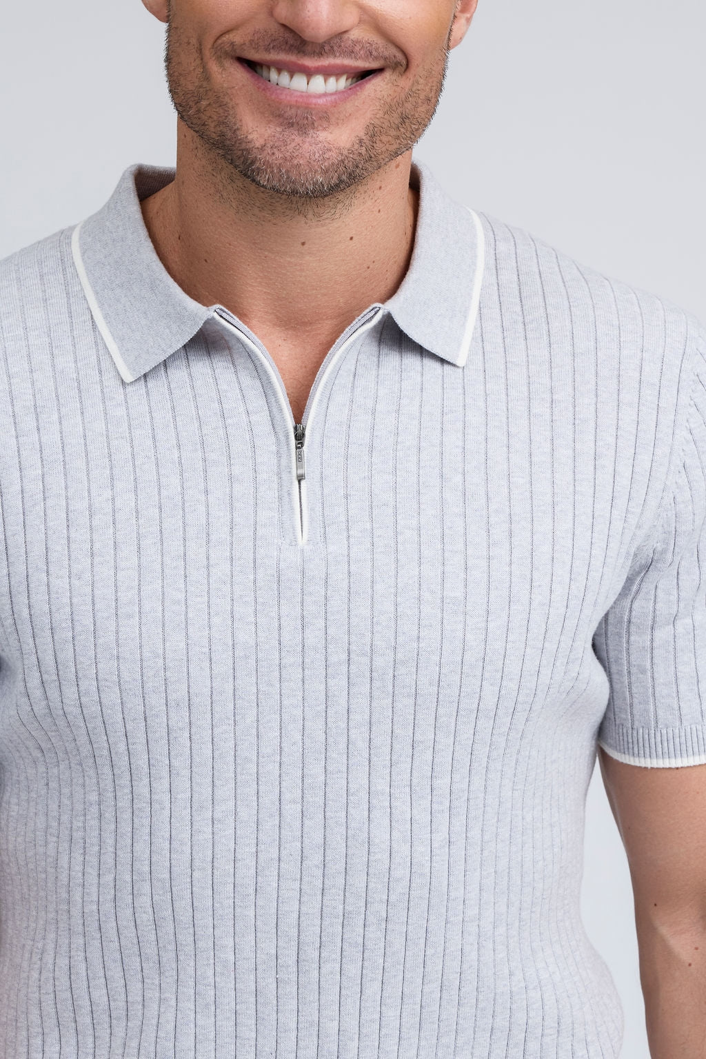 Raffi Mario Jersey Rib Knit Quarter Zip Polo – Seattle Thread Company