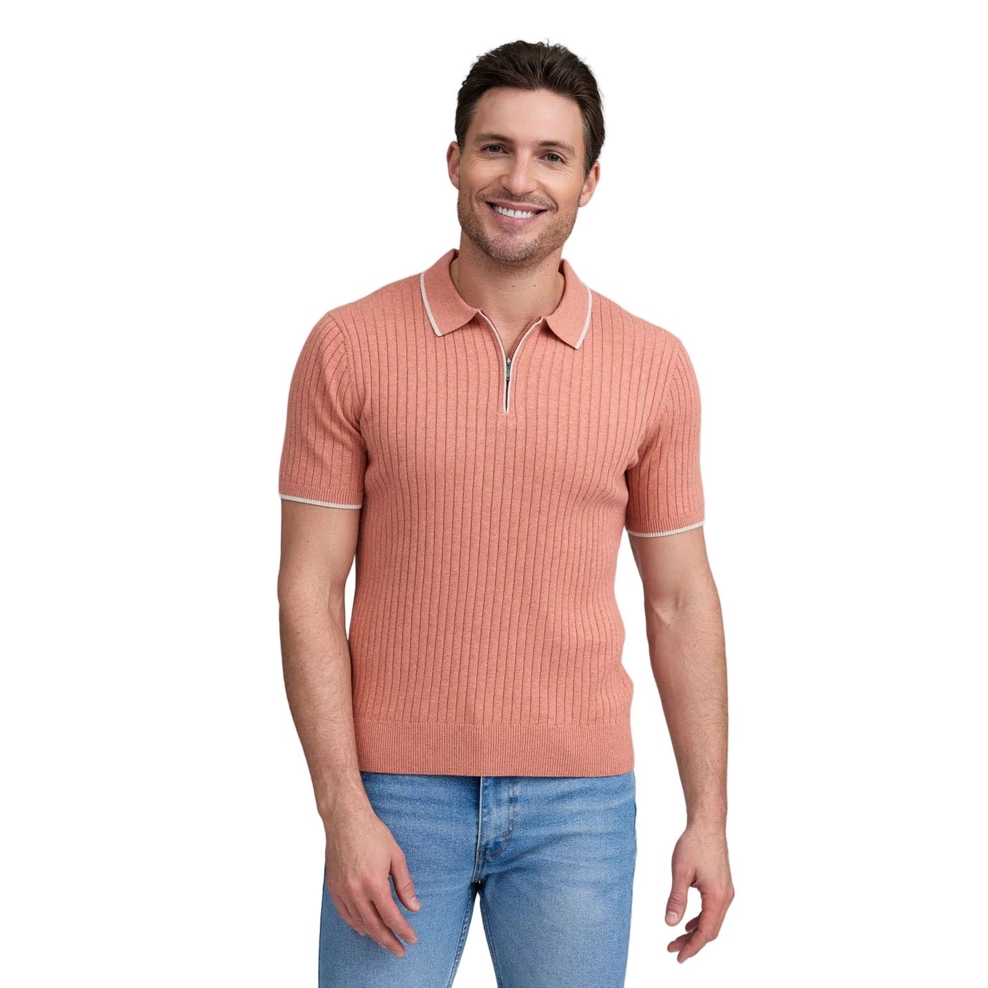 Raffi Mario Jersey Rib Knit Quarter Zip Polo – Seattle Thread Company