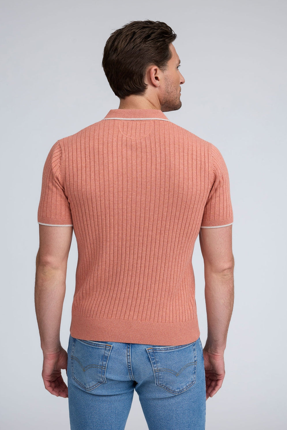 Raffi Mario Jersey Rib Knit Quarter Zip Polo – Seattle Thread Company