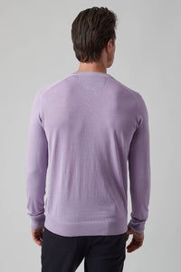 Raffi Cotton Silk Linen V Neck Lightweight Sweater