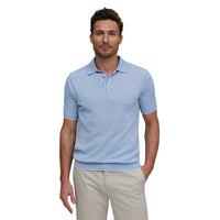 Raffi Horizon Honeycomb Knit Button Polo