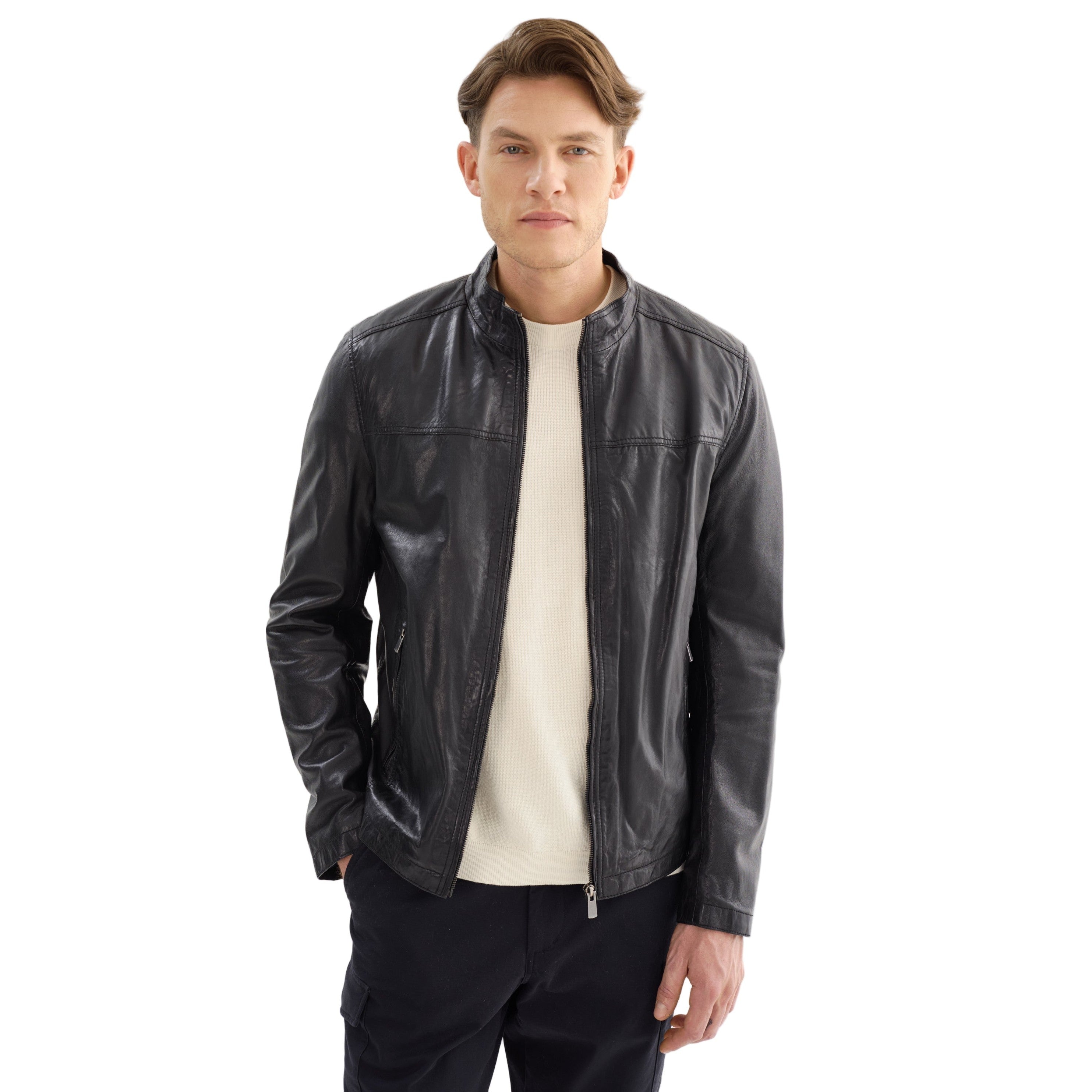 Regency Lucio Soft Lamb Leather Lightweight Bomber Jacket