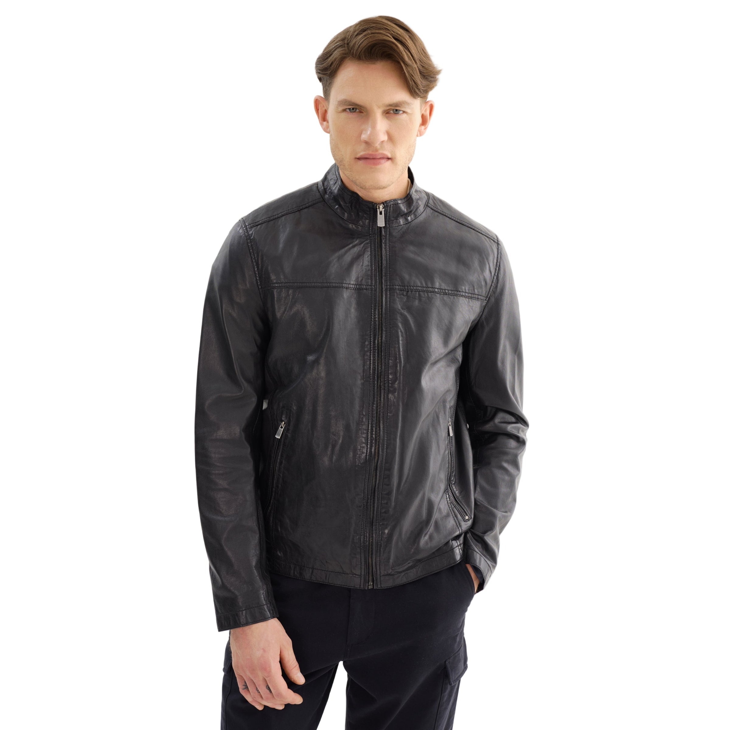 Regency Lucio Soft Lamb Leather Lightweight Bomber Jacket