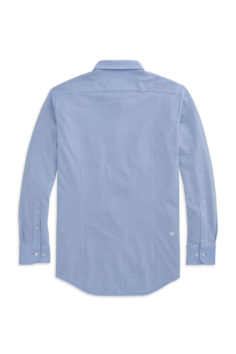 Mack Weldon Silver Pique Long Sleeve Shirt