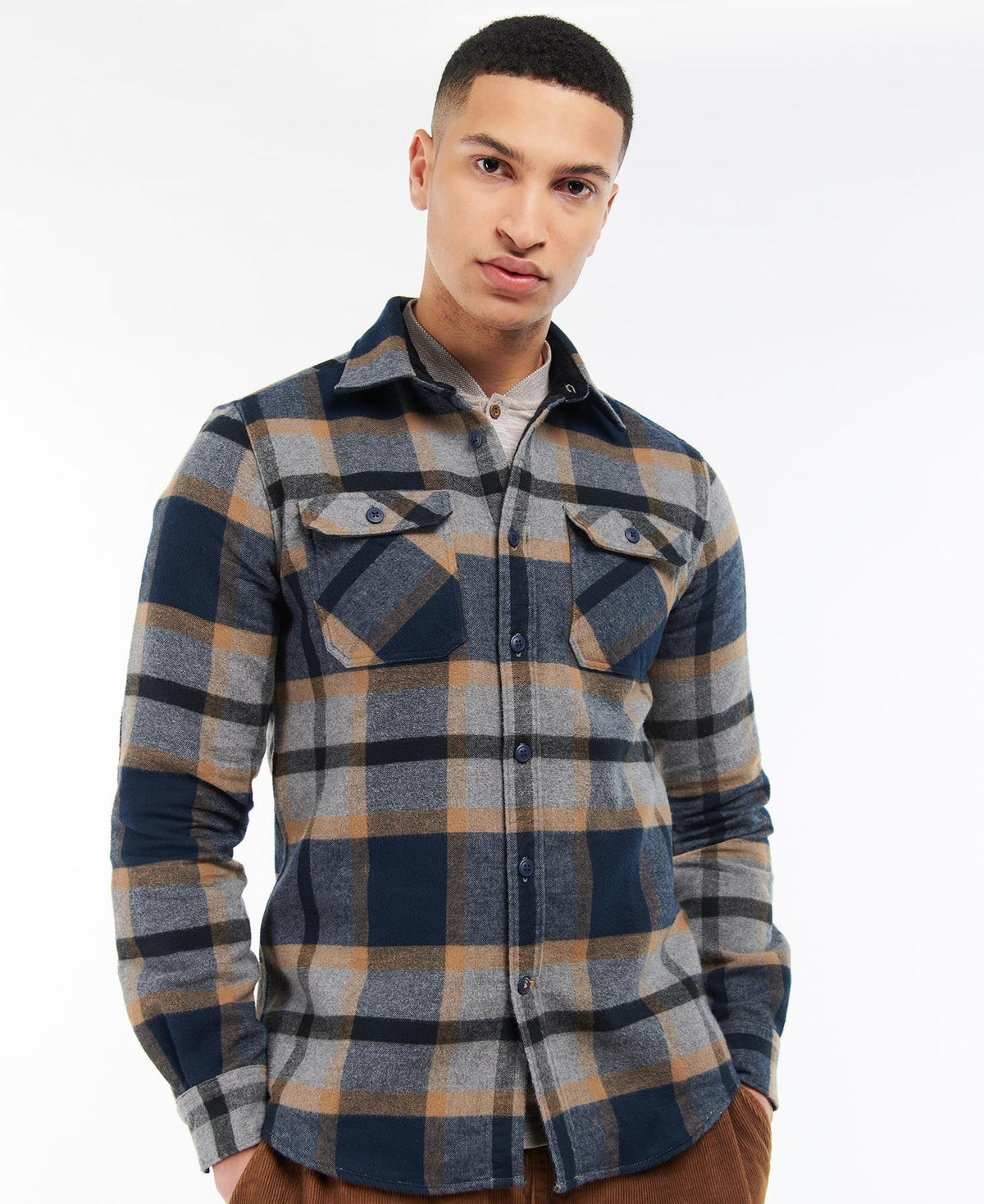 Barbour Rhobell Tailored Fit Thick Double Face Flannel Shirt