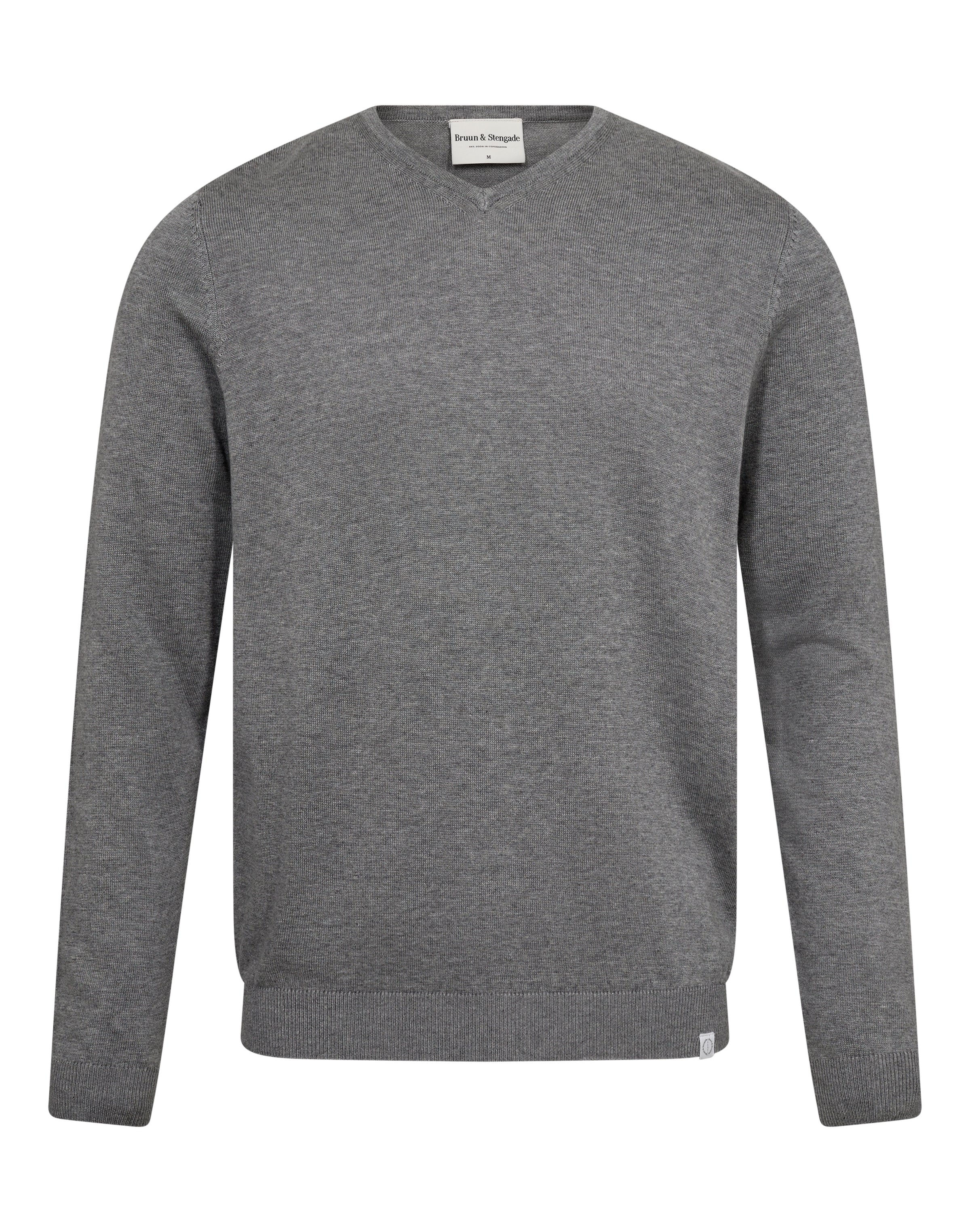 Bruun & Stengade Cotton Modal Blend V-Neck Sweater