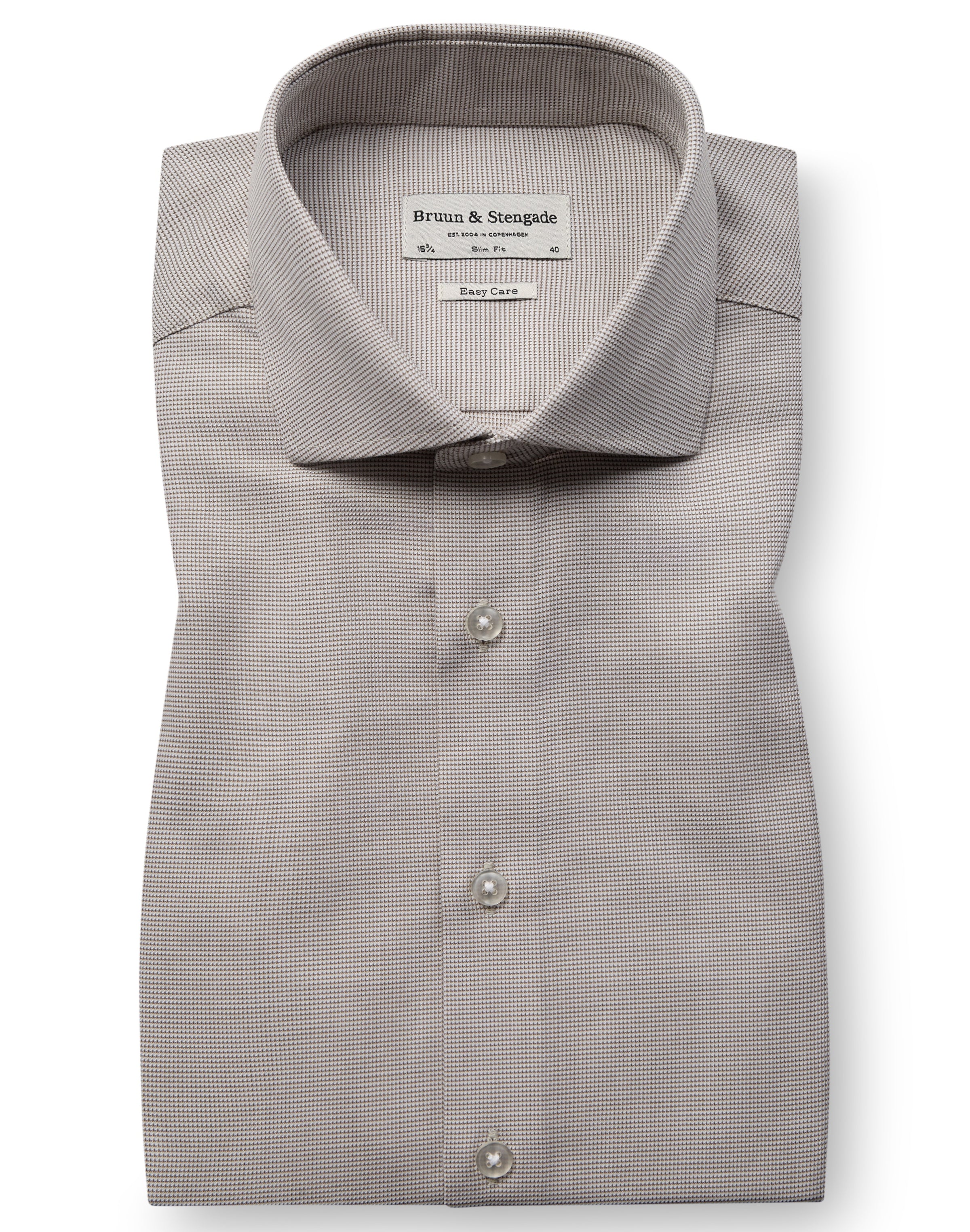 Bruun & Stengade Korda Slim Fit Texture Woven Dress Shirt