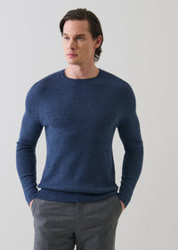 Patrick Assaraf Rib Raglan Merino Crew Sweater