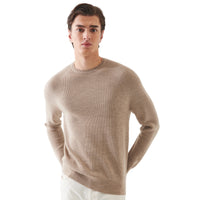 Patrick Assaraf Merino Rib Crew Neck Sweater