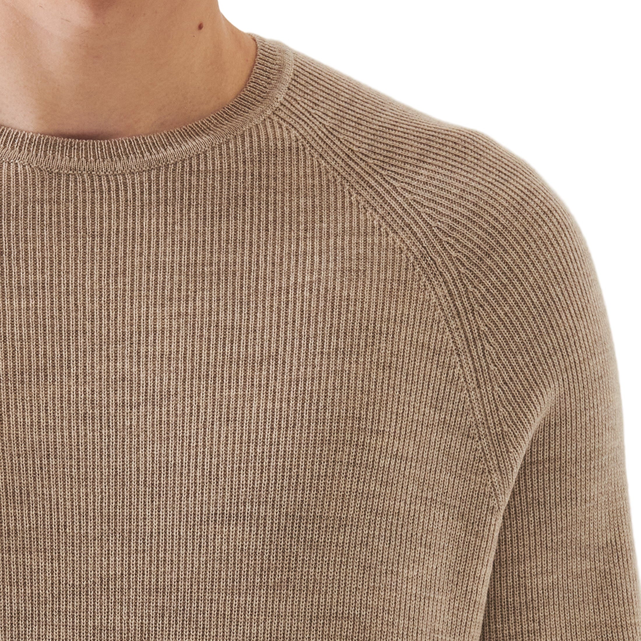 Patrick Assaraf Merino Rib Crew Neck Sweater