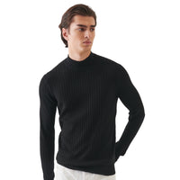 Patrick Assaraf Merino Rib Mock Sweater
