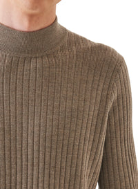 Patrick Assaraf Merino Rib Mock Sweater