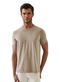 Patrick Assaraf Pima Cotton Vintage Wash Crew T-Shirt