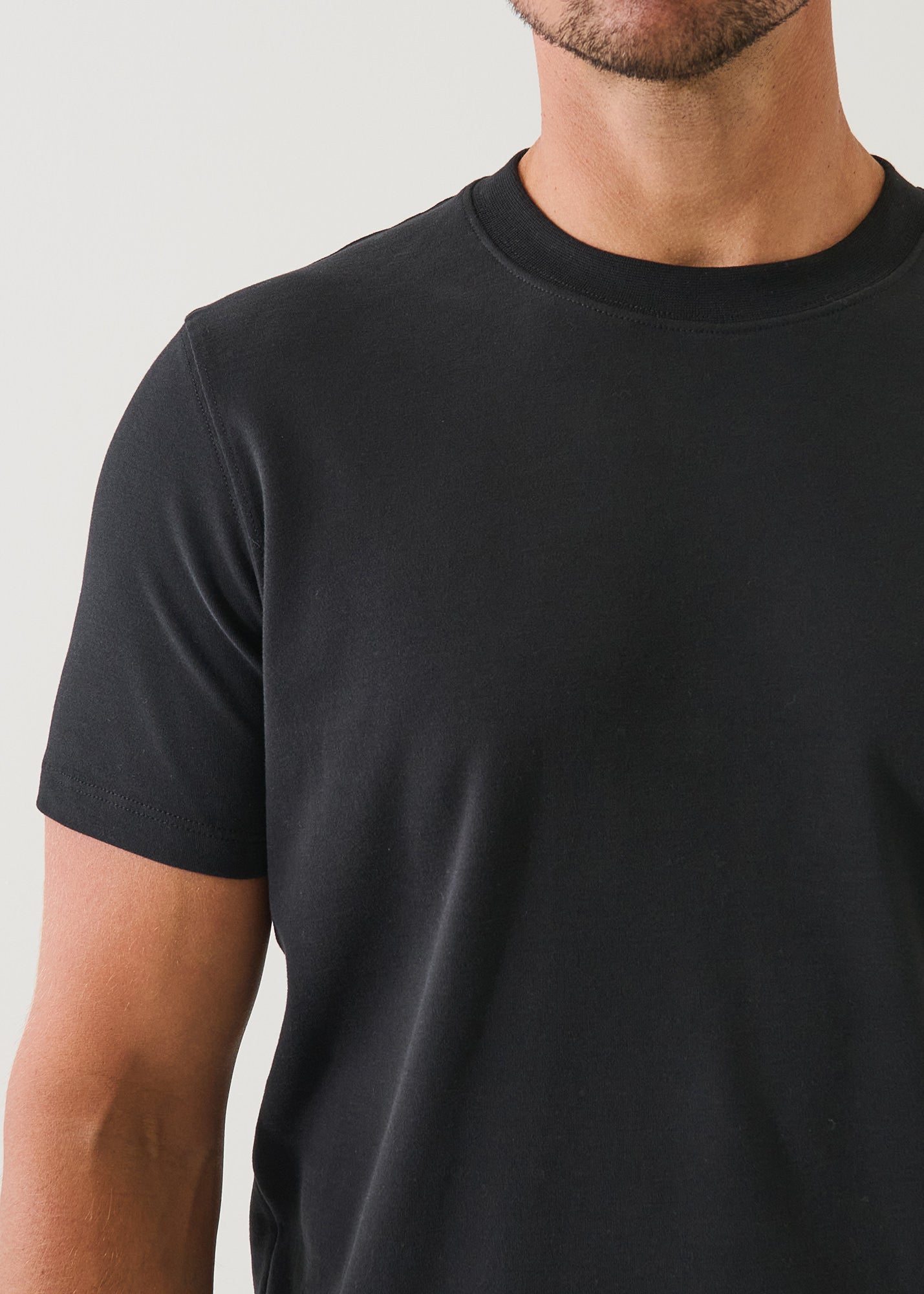 Patrick Assaraf Brushed Pima Cotton Stretch High Neck T-Shirt