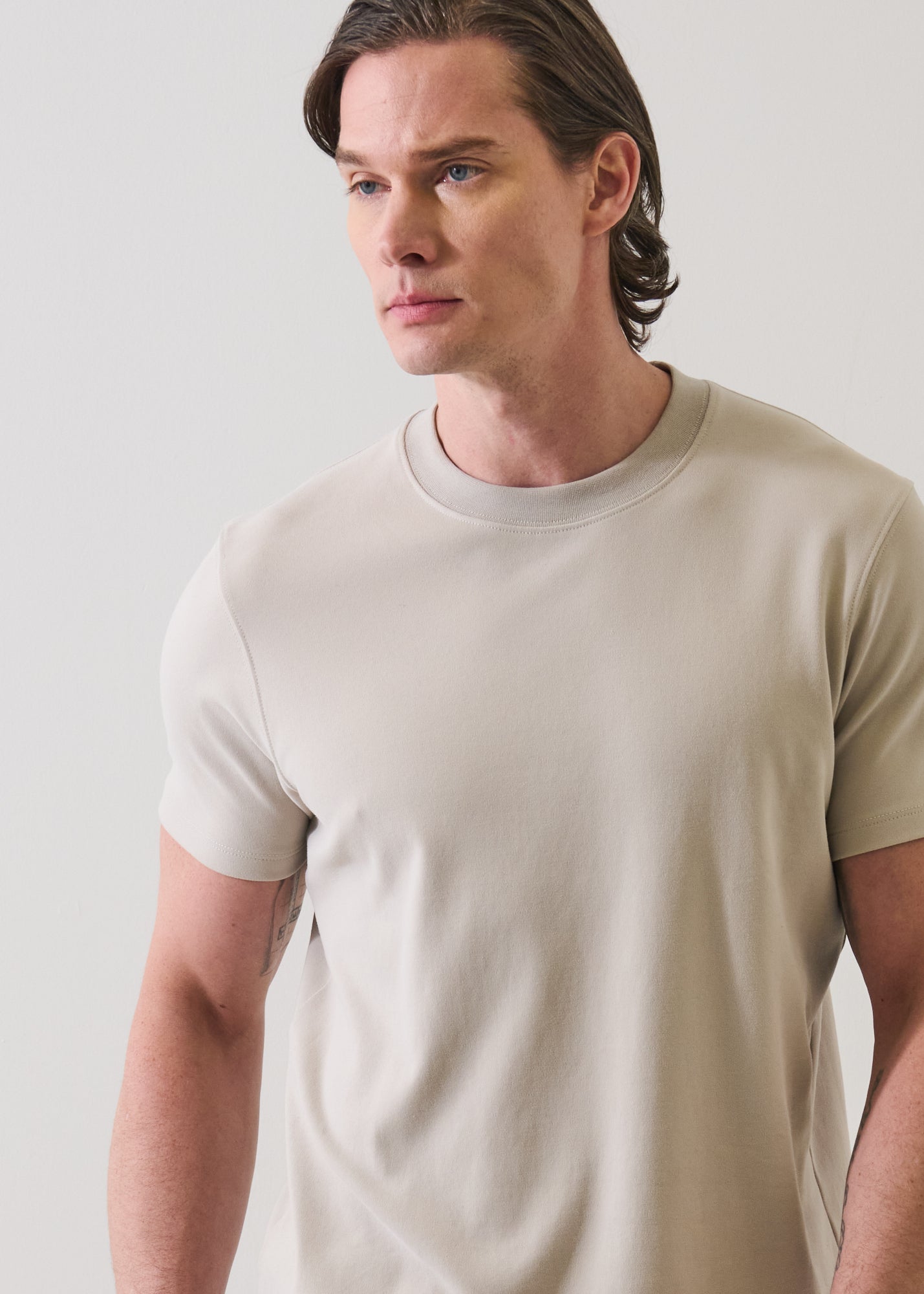 Patrick Assaraf Brushed Pima Cotton Stretch High Neck T-Shirt