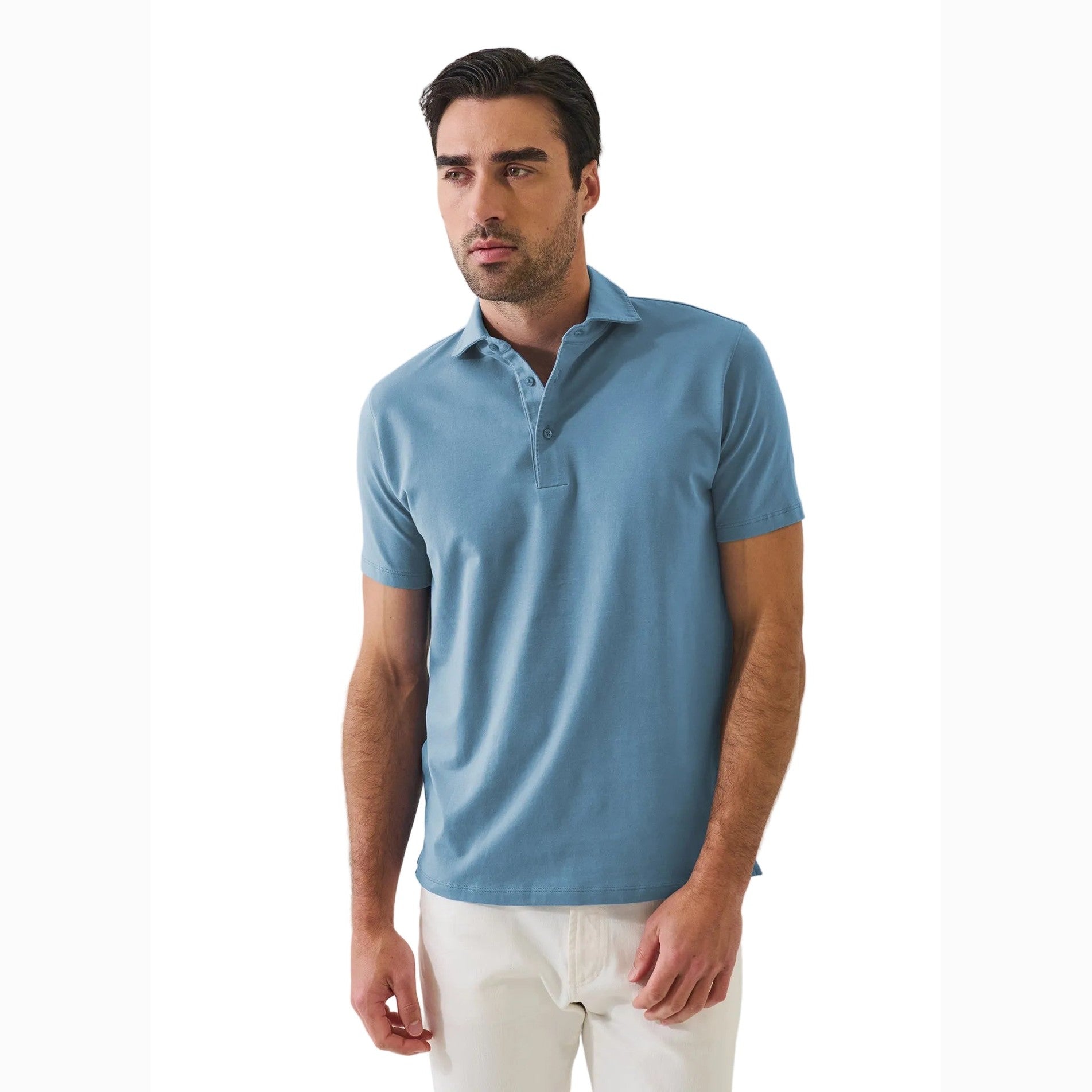 Patrick Assaraf Pima Cotton Stretch AMF Stitch SS Polo