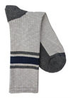Marcoliani 4673 Soft Pima Cotton College Stripe Sneaker Socks