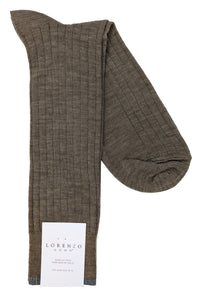 Lorenzo Uomo Merino Blend Ribbed Dress Socks