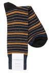 Lorenzo Uomo Multi Stripe Donegal Viscose Blend Socks