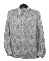 Raffi Glenn Floral Print Pure Linen LS Shirt