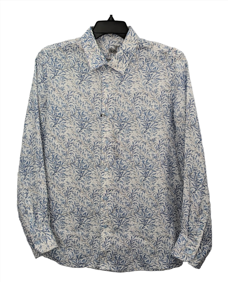Raffi Glenn Floral Print Pure Linen LS Shirt