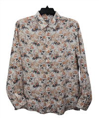 Raffi Glenn Floral Print Pure Linen LS Shirt