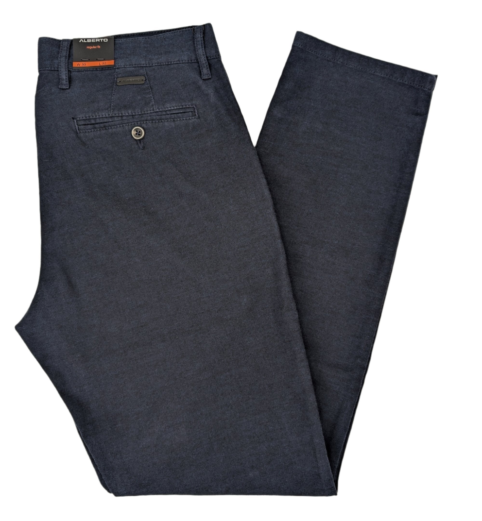Alberto Lou-J 1822 Regular Fit Textured Cotton Blend Chino