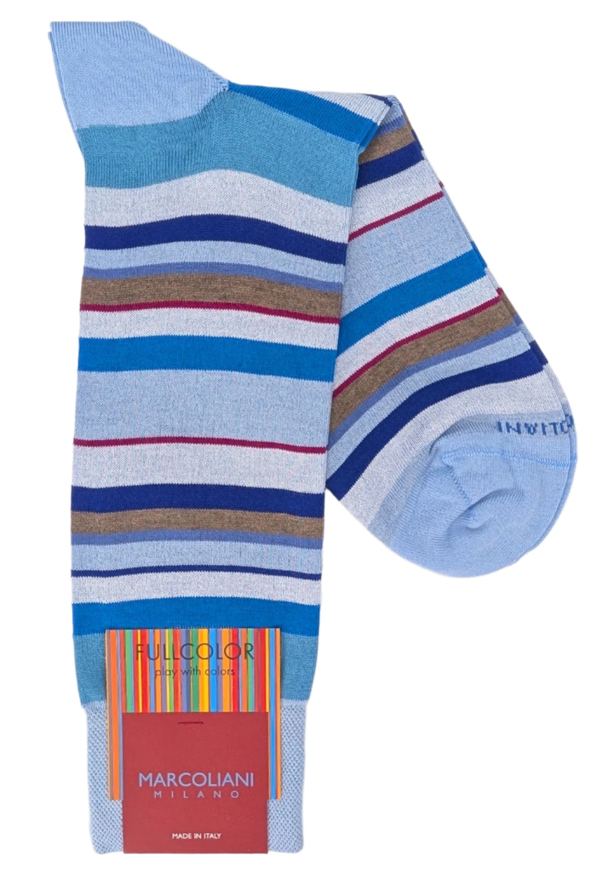 Marcoliani 4633 Pima Cotton Lisle Multi Stripe Socks