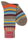 Marcoliani 4633 Pima Cotton Lisle Multi Stripe Socks