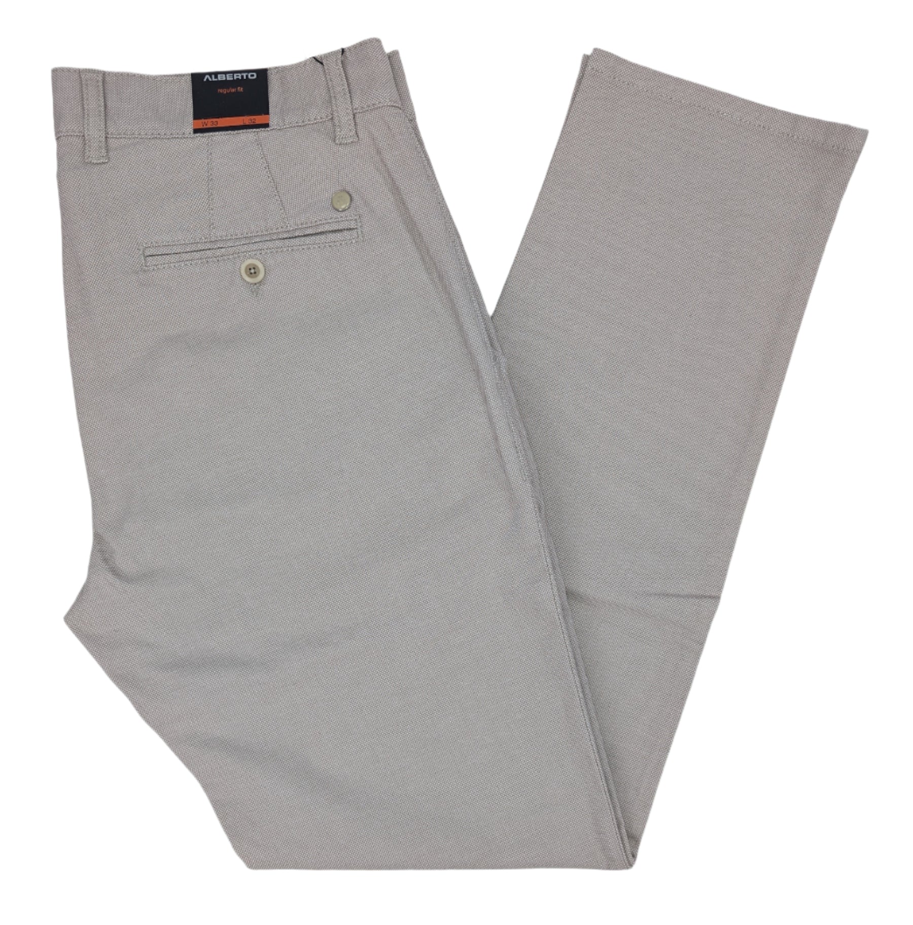 Alberto Lou-J 1919 Regular Fit Textured Cotton Chino Pants