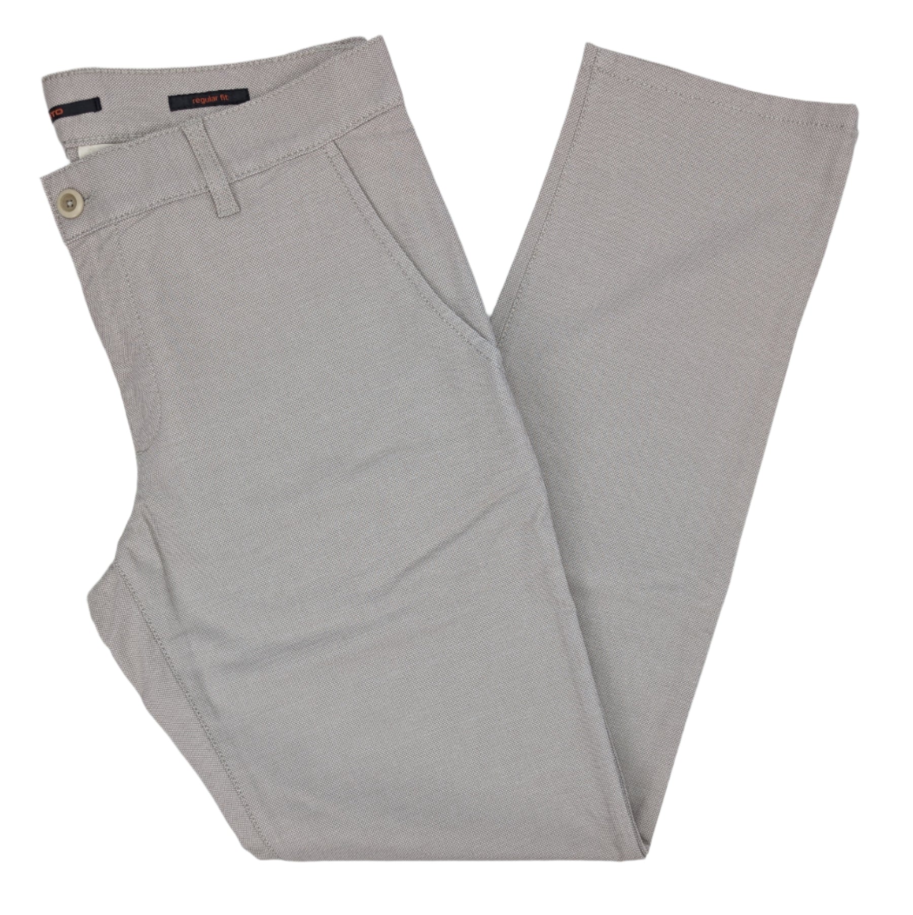 Alberto Lou-J 1919 Regular Fit Textured Cotton Chino Pants