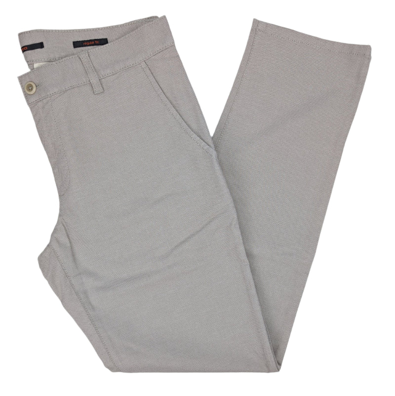 Alberto Lou-J 1919 Regular Fit Textured Cotton Chino Pants