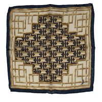 Ruth Graves Silk Wool Print Pocket Square
